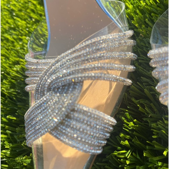 Saraw heels embellished crystal Gatsby 75 heels sz 9 US - Picture 3 of 5